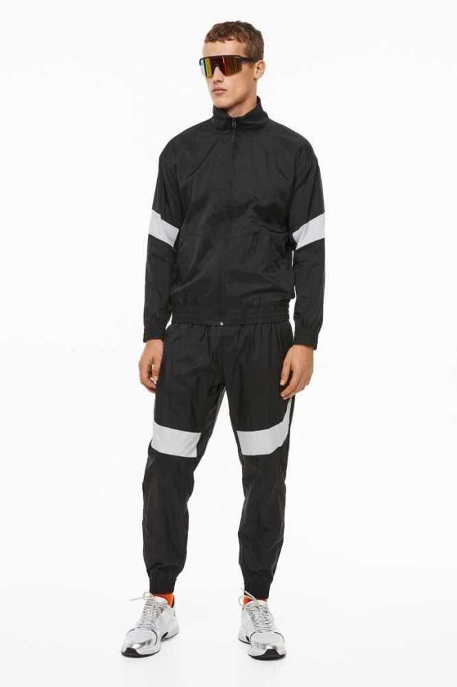 Ropa Deportiva H&M Agua-repellent Pista Jacket Hombre Negros Grises Claro | 950864PXI