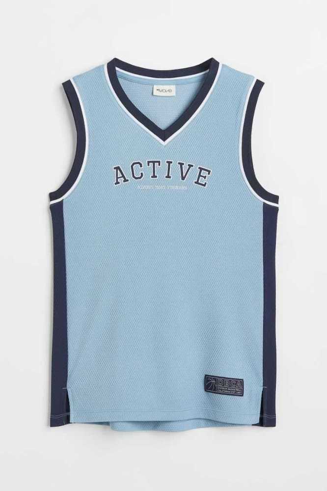 Ropa Deportiva H&M Basketball Tank Top Niños Grises Claro | 109648MRO