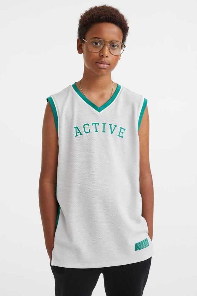 Ropa Deportiva H&M Basketball Tank Top Niños Grises Claro | 109648MRO