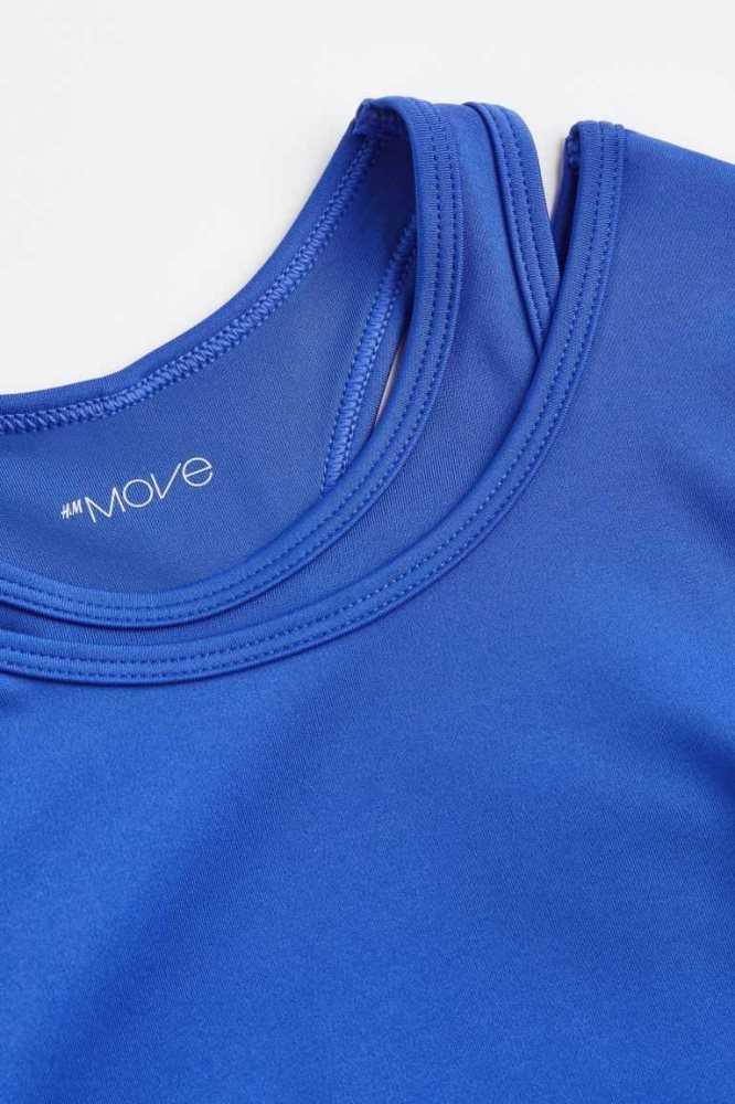 Ropa Deportiva H&M DryMove Double-layered top Niños Azules Claro | 048971WPS