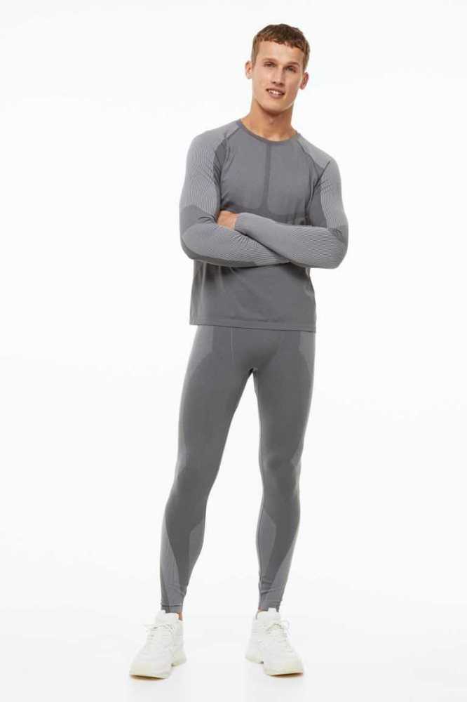 Ropa Deportiva H&M DryMove Seamless Hombre Grises | 517809TIE