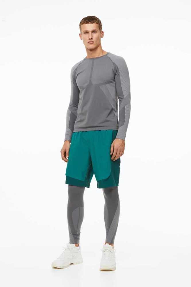 Ropa Deportiva H&M DryMove Seamless Hombre Grises | 517809TIE