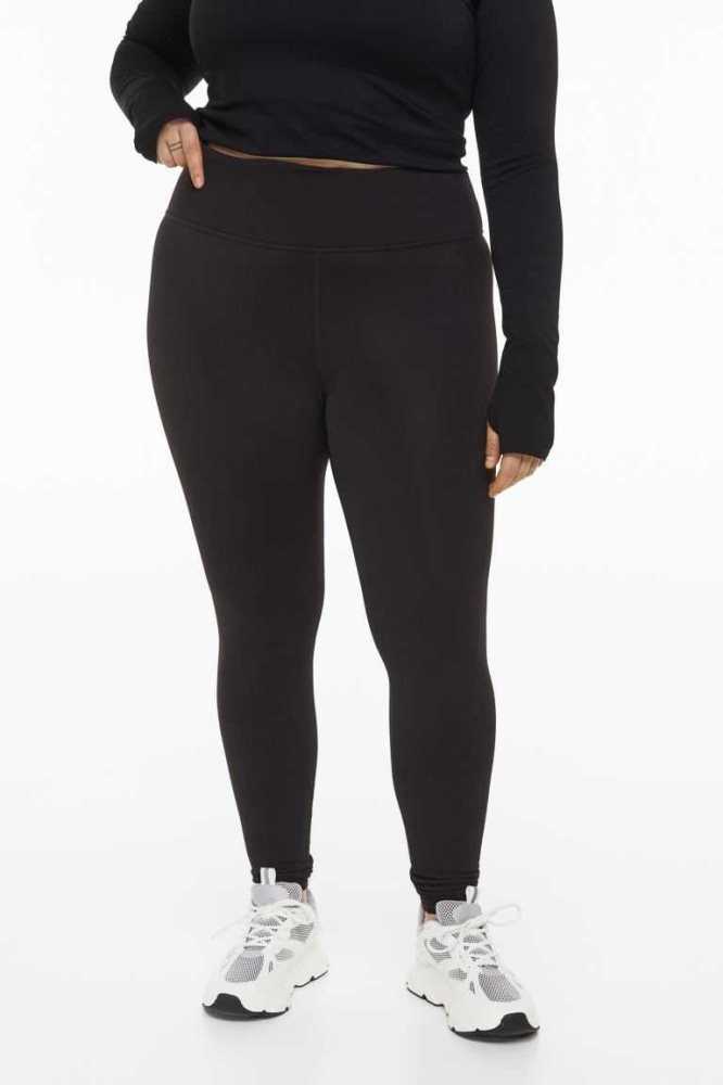 Ropa Deportiva H&M DryMove Warm running Mujer Negros | 309654OVZ