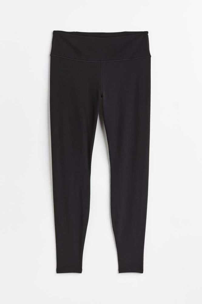 Ropa Deportiva H&M DryMove Warm running Mujer Negros | 309654OVZ