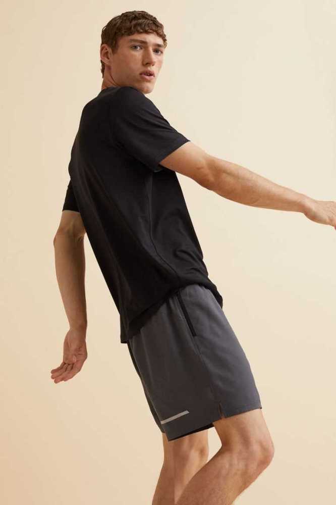 Ropa Deportiva H&M DryMove top Hombre Negros | 038462ASK