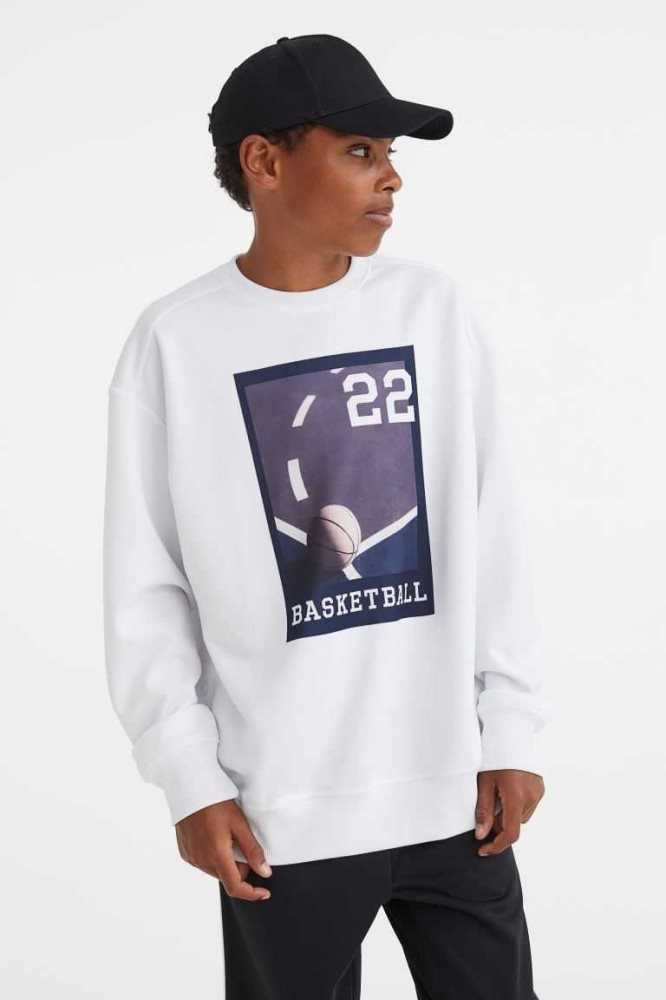 Ropa Deportiva H&M Long-sleeved Basketball Niños Blancos | 207563WSV