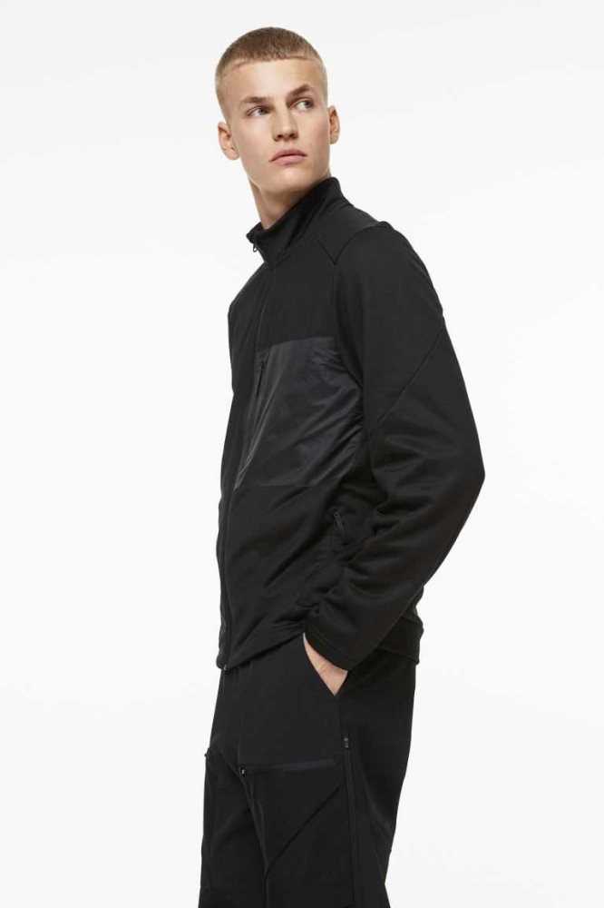 Ropa Deportiva H&M Mid Layer Jacket Hombre Negros | 680123RSP