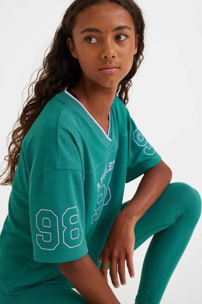 Ropa Deportiva H&M Printed Basketball Niños Verdes | 471689WQY