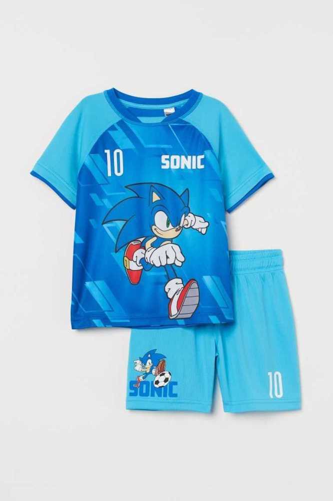 Ropa Deportiva H&M Printed Soccer Set Niños Negros | 358740OWU