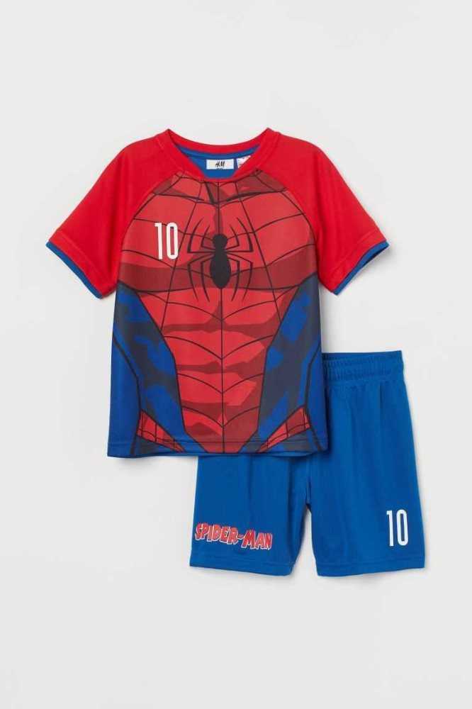 Ropa Deportiva H&M Printed Soccer Set Niños Negros | 358740OWU