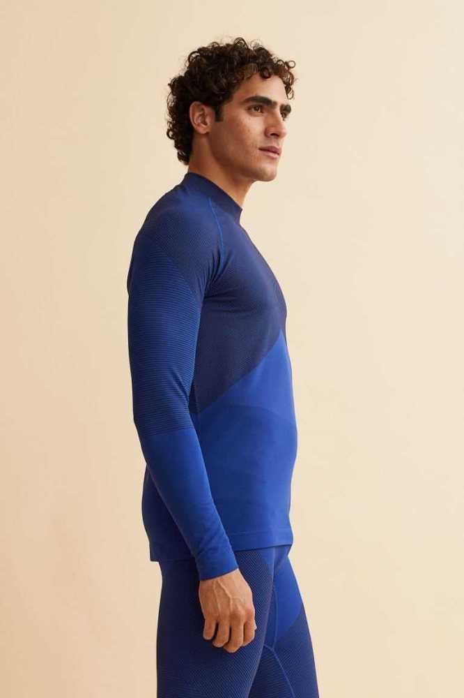 Ropa Deportiva H&M Seamless Base Layer Hombre Grises Oscuro | 537214PGS