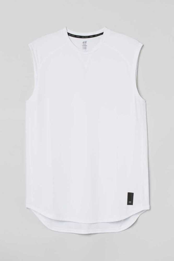 Ropa Deportiva H&M Sports Tank Top Hombre Blancos | 960528STH