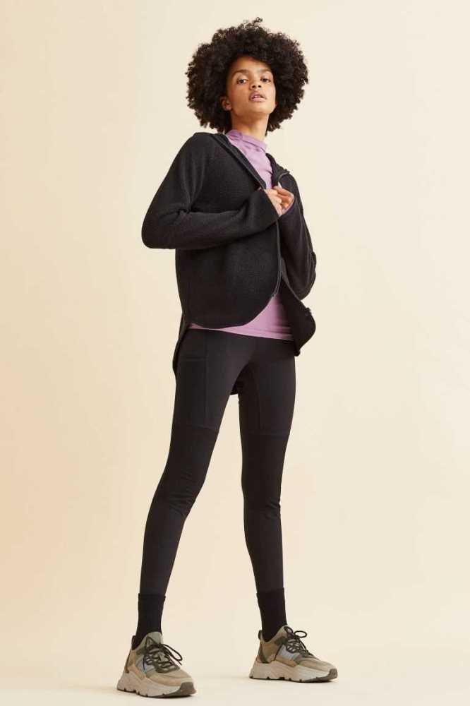 Ropa Deportiva H&M Teddy Fleece Jacket Mujer Negros | 238590LUW