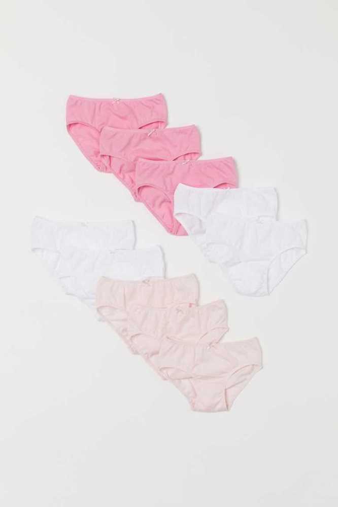 Ropa Interior H&M 10-pack Jersey Briefs Niños Morados Claro Rosas Claro Blancos | 057941JKP