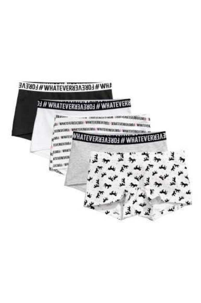 Ropa Interior H&M 5-pack Algodon Boxer Briefs Niños Rosas Grises | 308914SWB