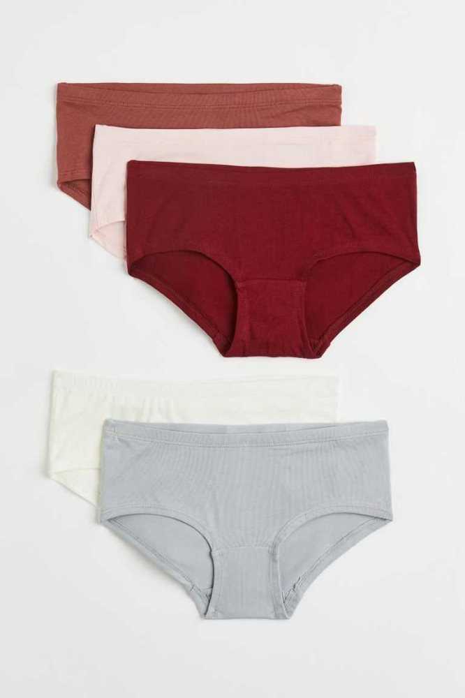 Ropa Interior H&M 5-pack Algodon Hipster Briefs Niños Rosas Claro | 139542KES