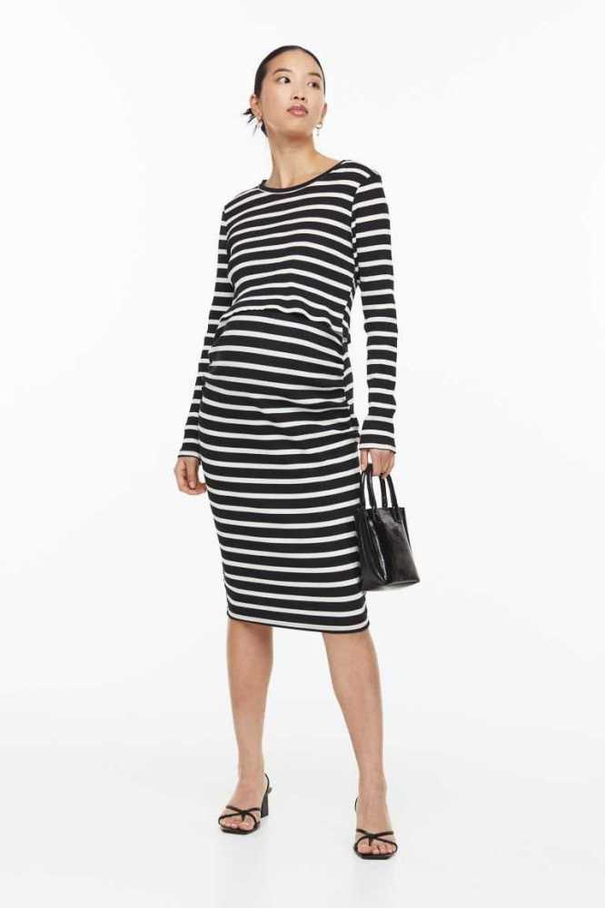 Ropa de Premamá H&M MAMA 2-piece Top and Skirt Set Mujer Negros | 489306MJU