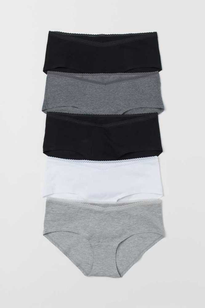 Ropa de Premamá H&M MAMA 5-pack Hipster Briefs Mujer Negros Blancos Rosas | 584392CUG