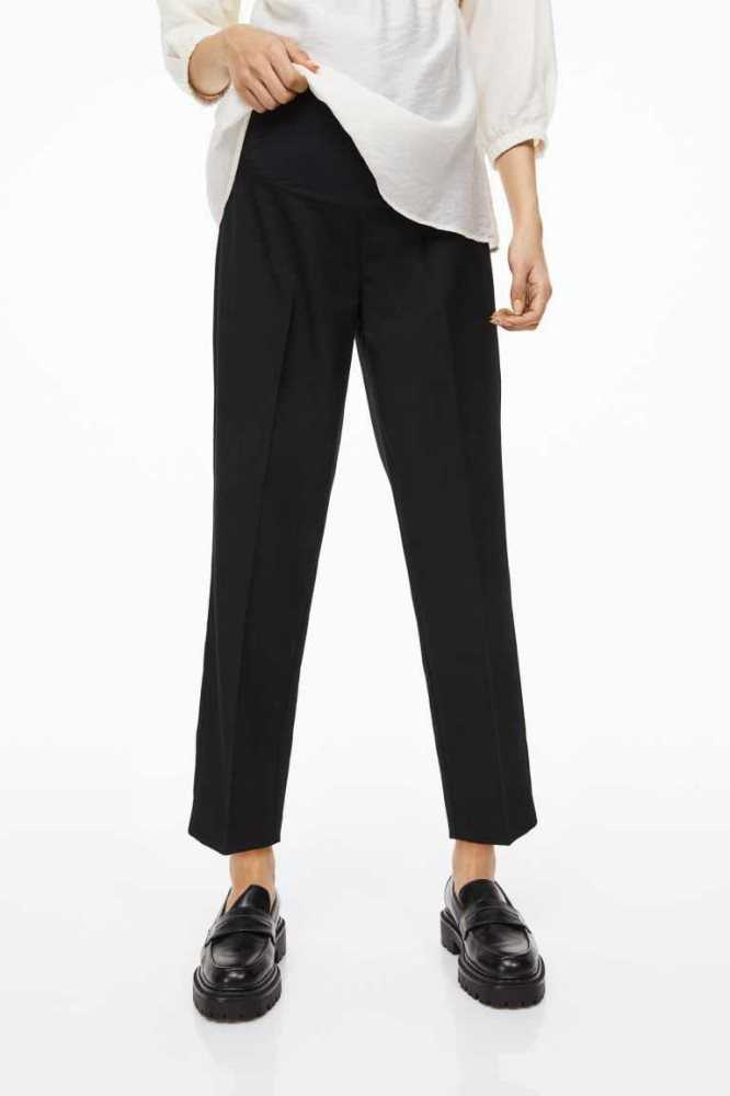 Ropa de Premamá H&M MAMA Ankle-length Slacks Mujer Negros | 215374JEA