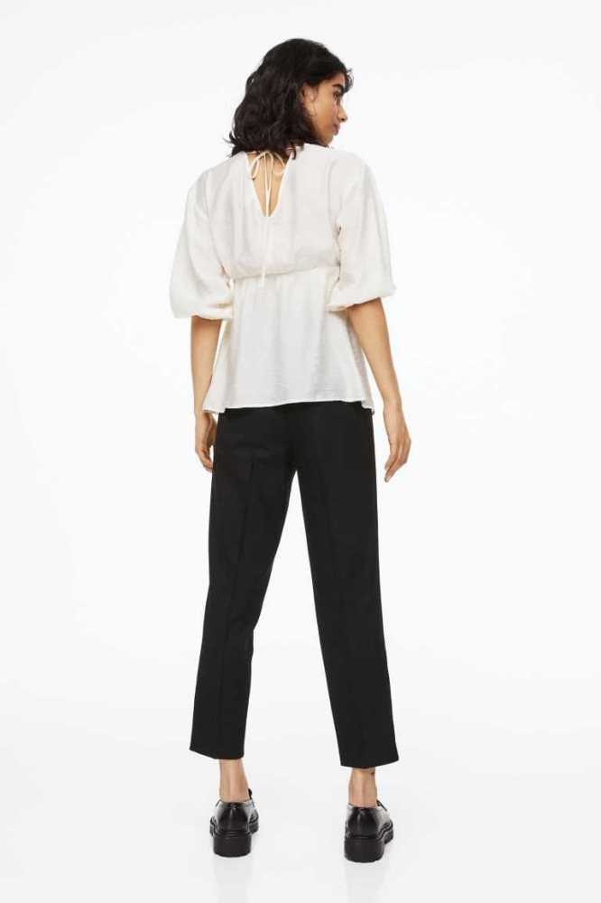 Ropa de Premamá H&M MAMA Ankle-length Slacks Mujer Negros | 215374JEA