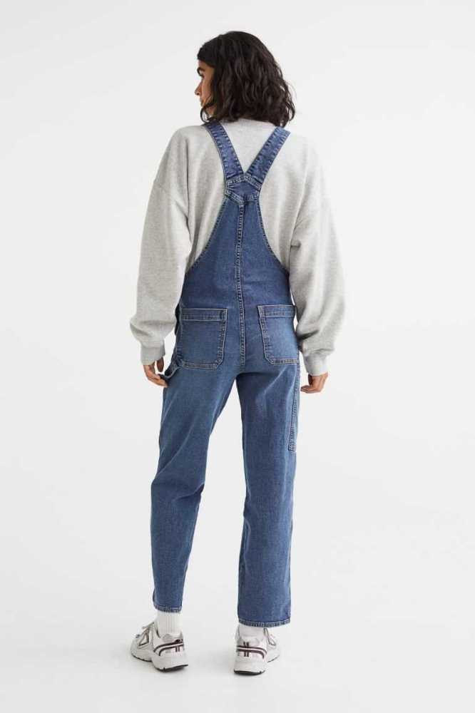 Ropa de Premamá H&M MAMA Denim Overalls Mujer Azules | 460952IJS