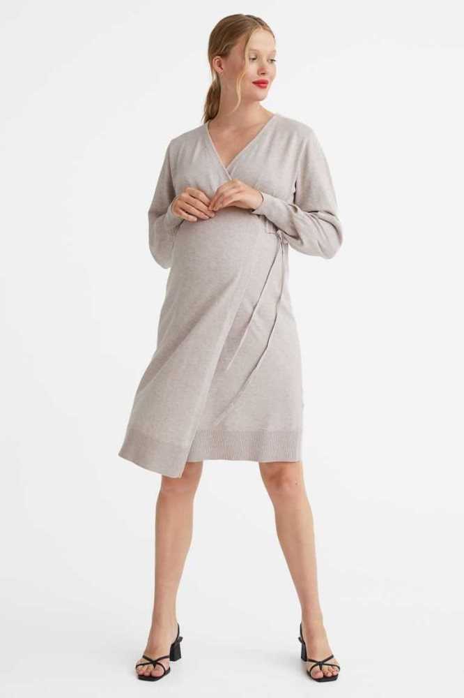 Ropa de Premamá H&M MAMA Knit Wrap Vestido Mujer Multicolor | 491873IBP