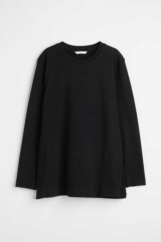 Ropa de Premamá H&M MAMA Nursing Top Mujer Negros | 561308ADT