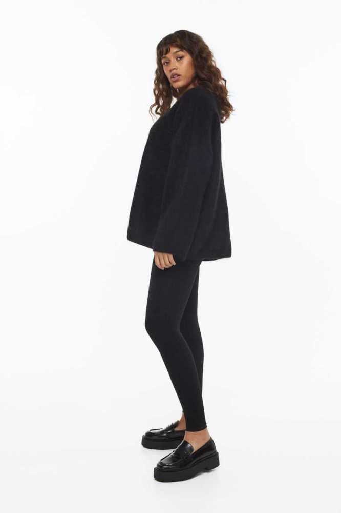 Ropa de Premamá H&M MAMA Seamless Leggings Mujer Negros | 386104AZX