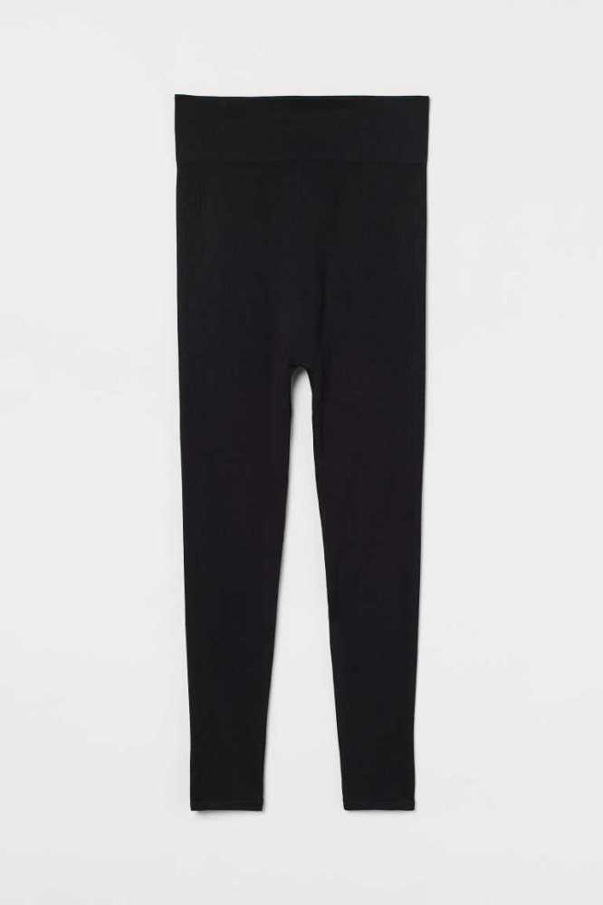 Ropa de Premamá H&M MAMA Seamless Leggings Mujer Negros | 386104AZX