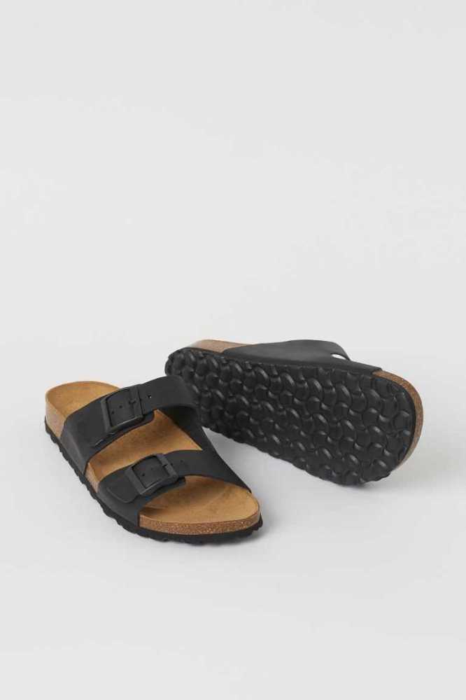 Sandalias H&M Cuero Hombre Marrom Oscuro | 387924OWJ