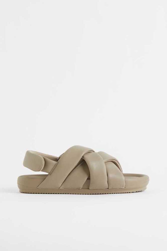 Sandalias H&M Fornido Mujer Beige Oscuro | 084179EIG