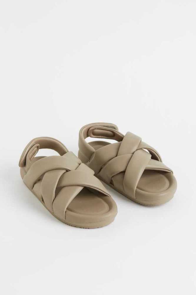 Sandalias H&M Fornido Mujer Beige Oscuro | 084179EIG