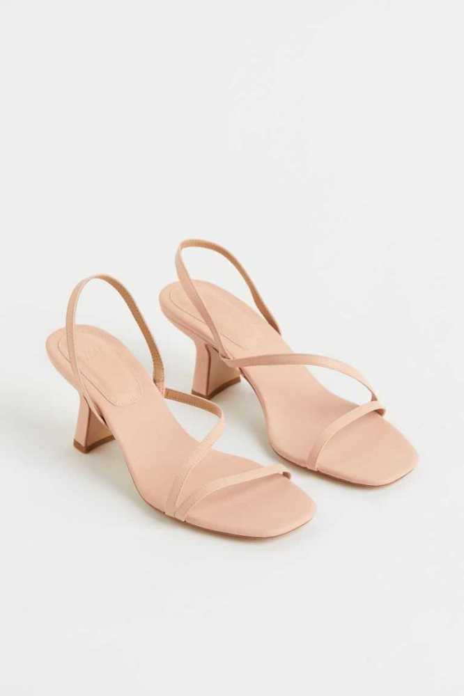 Sandalias H&M Mujer Beige Rosas | 341587DHC