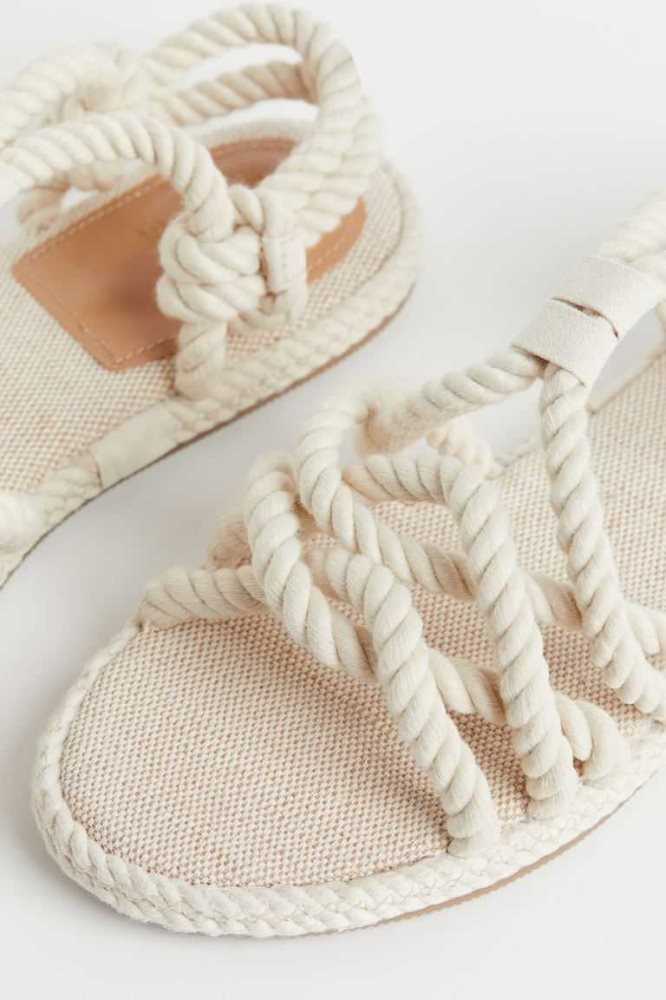 Sandalias H&M Mujer Creme | 051873DKG