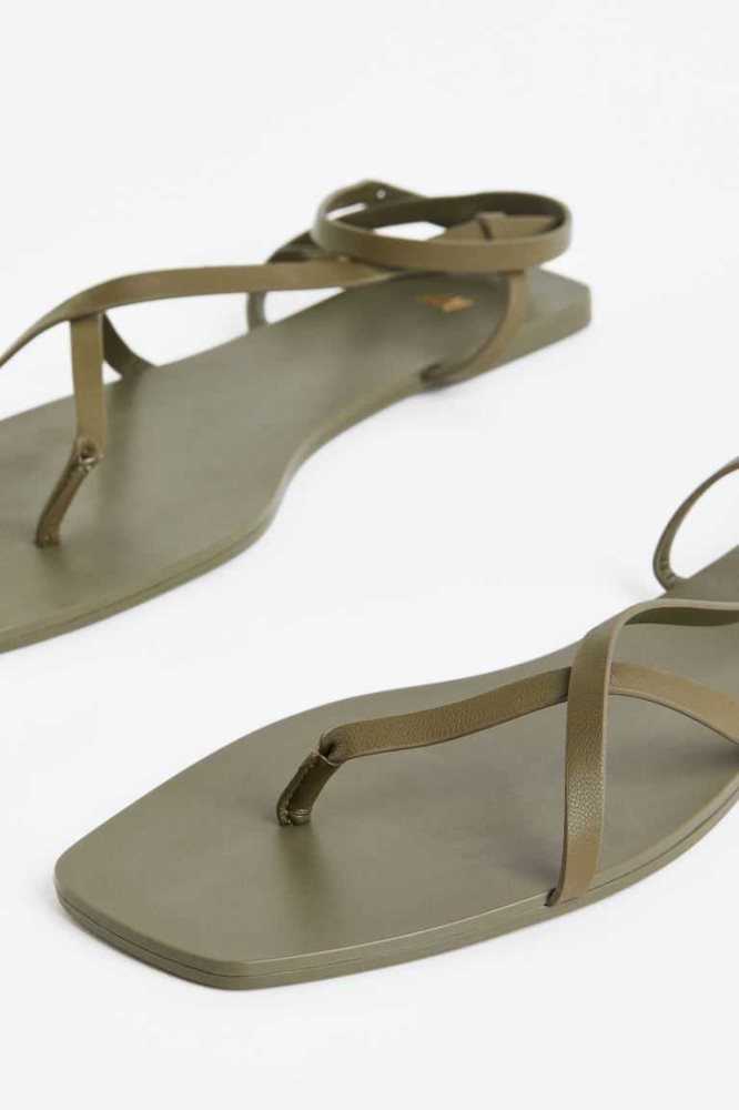 Sandalias H&M Mujer Kaki Oscuro Verdes | 195820CMX