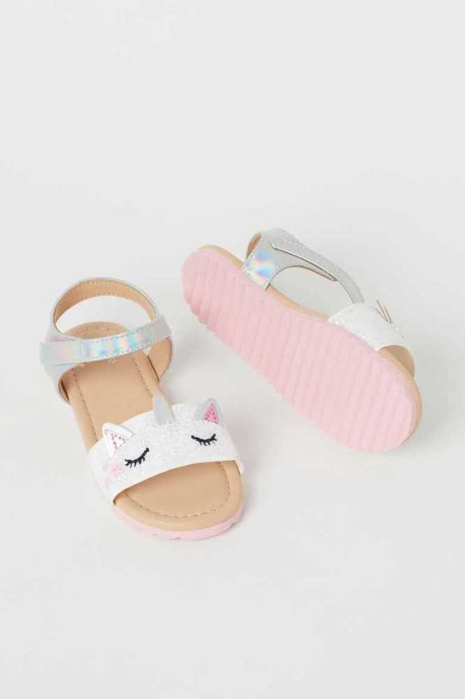 Sandalias H&M Niños Plateados | 754063SBV