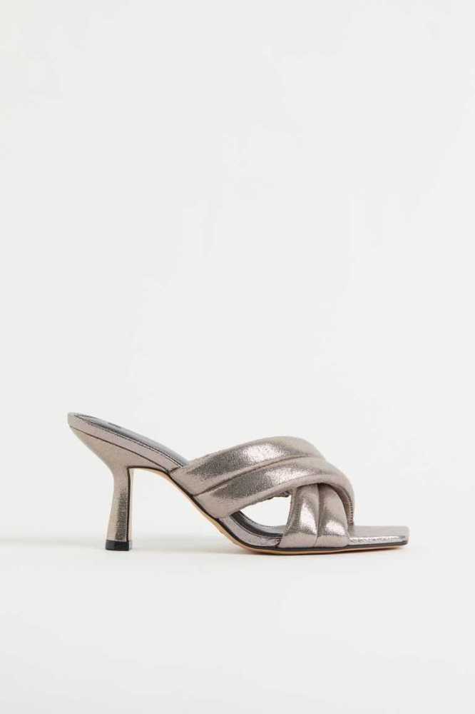 Sandalias H&M Shimmery Metallic Slip-in Mujer Marrom | 502761IUN