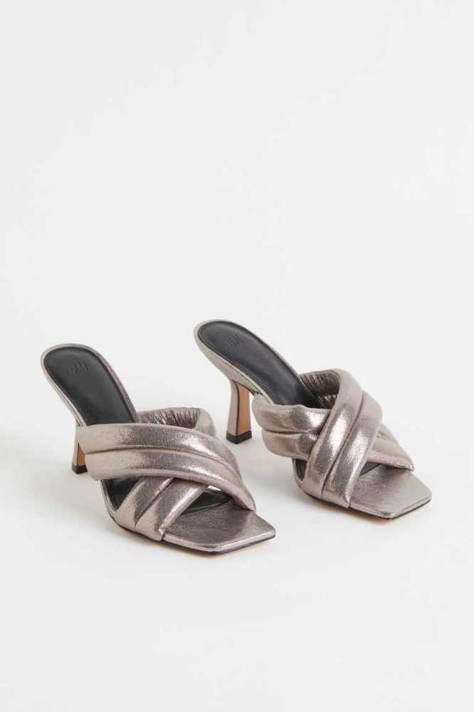 Sandalias H&M Shimmery Metallic Slip-in Mujer Marrom | 502761IUN