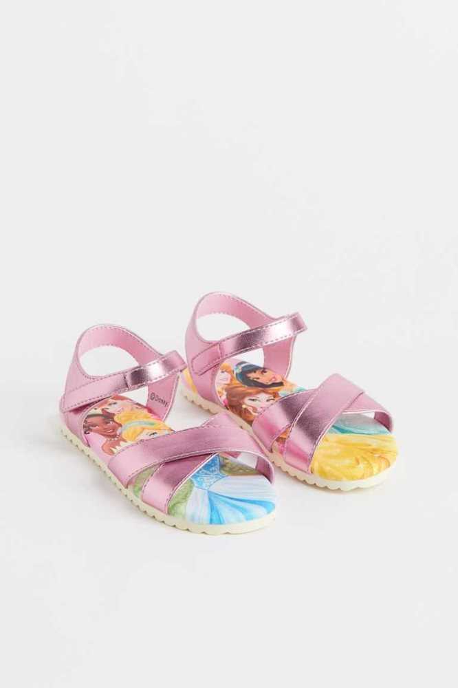 Sandalias H&M Shimmery Printed Niños Plateados | 786159YPD