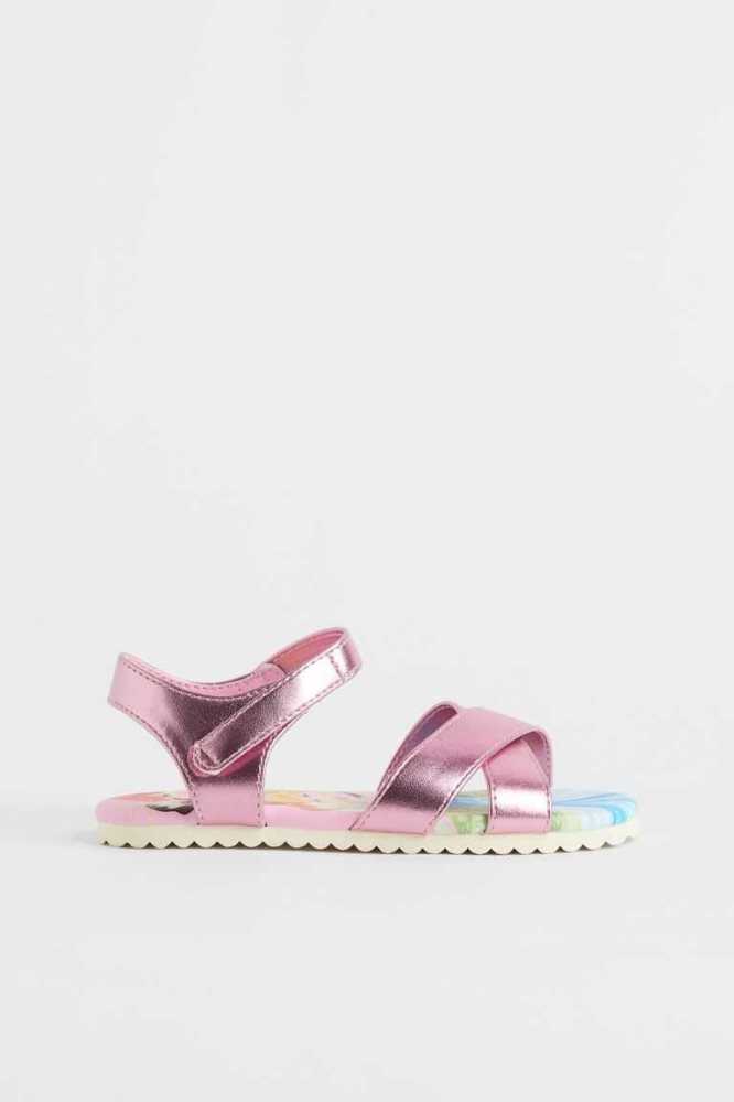 Sandalias H&M Shimmery Printed Niños Plateados | 786159YPD