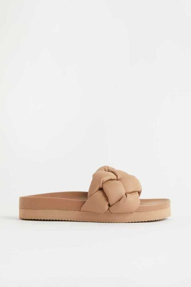 Sandalias de Diapositivas H&M Braided Mujer Negros | 147086VPR