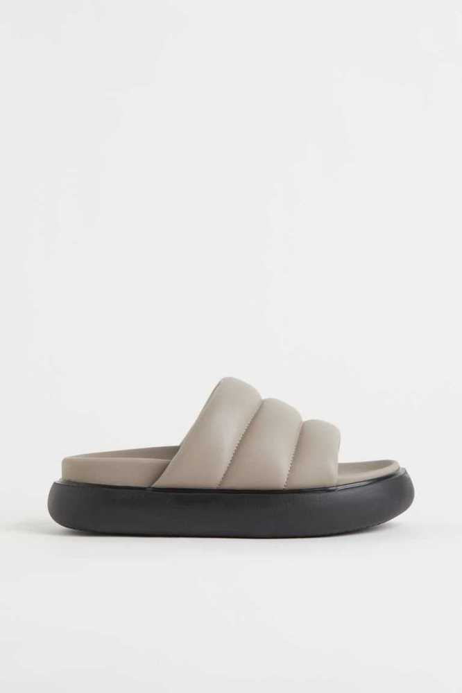 Sandalias de Diapositivas H&M Fornido Mujer Blancos | 352716KOG