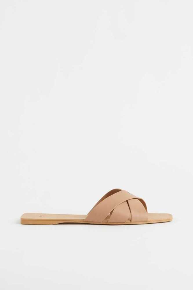 Sandalias de Diapositivas H&M Mujer Beige | 659047NTG