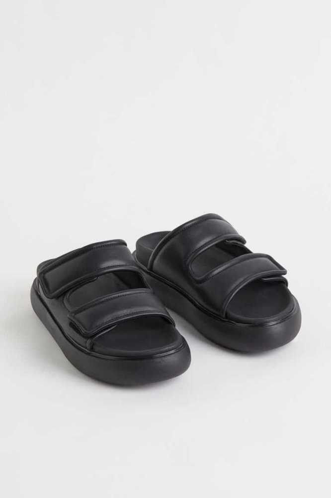 Sandalias de Diapositivas H&M Mujer Negros | 467023MYZ