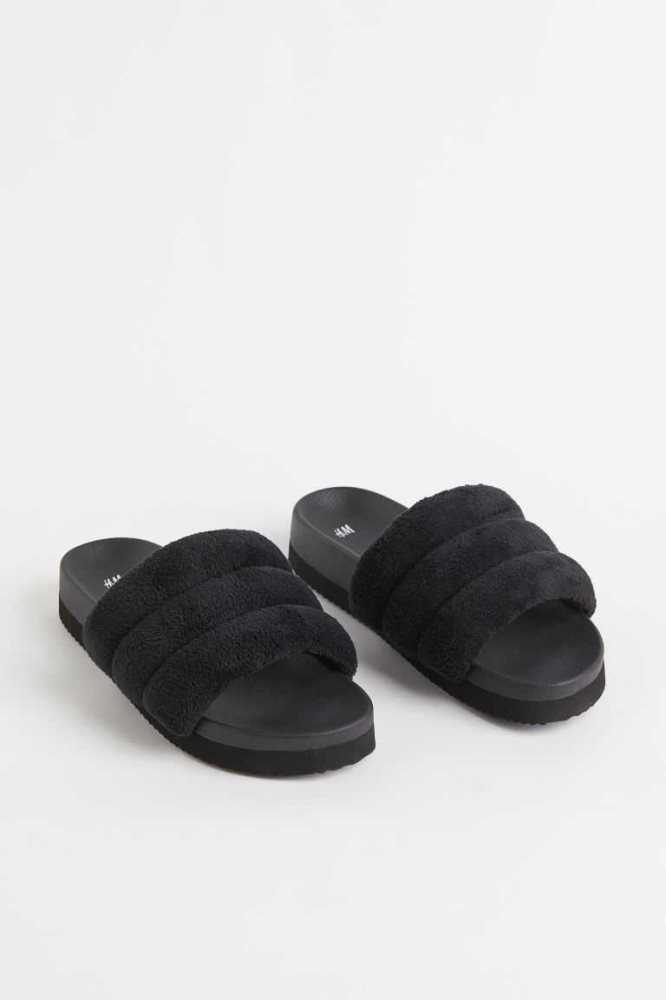 Sandalias de Diapositivas H&M Mujer Negros | 620174MOG