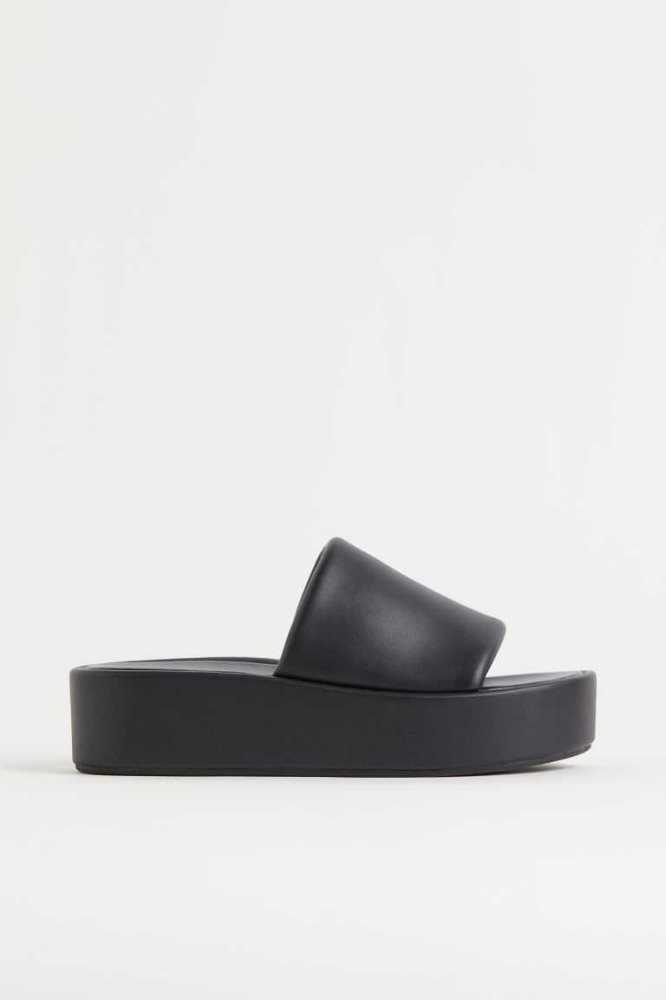 Sandalias de Diapositivas H&M Plataforma Mujer Grises Oscuro Marrom | 932841ZJX