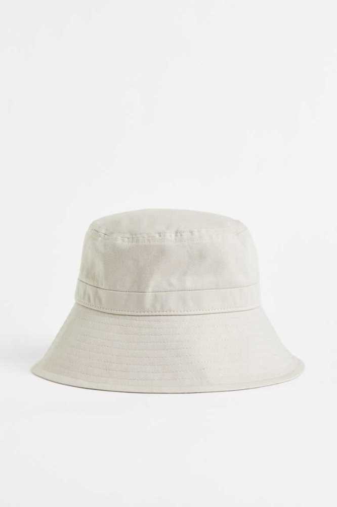 Sombreros H&M Bucket Mujer Beige Blancos | 602943PDO