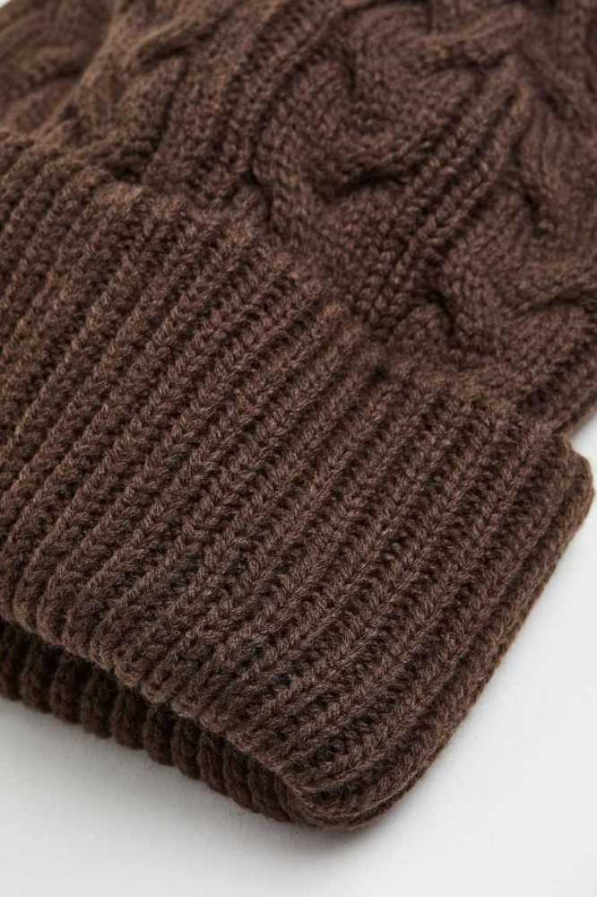 Sombreros H&M Cable-knit Hombre Marrom Oscuro | 397084KXY