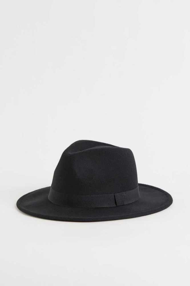 Sombreros H&M Felt Mujer Negros | 068741UHB