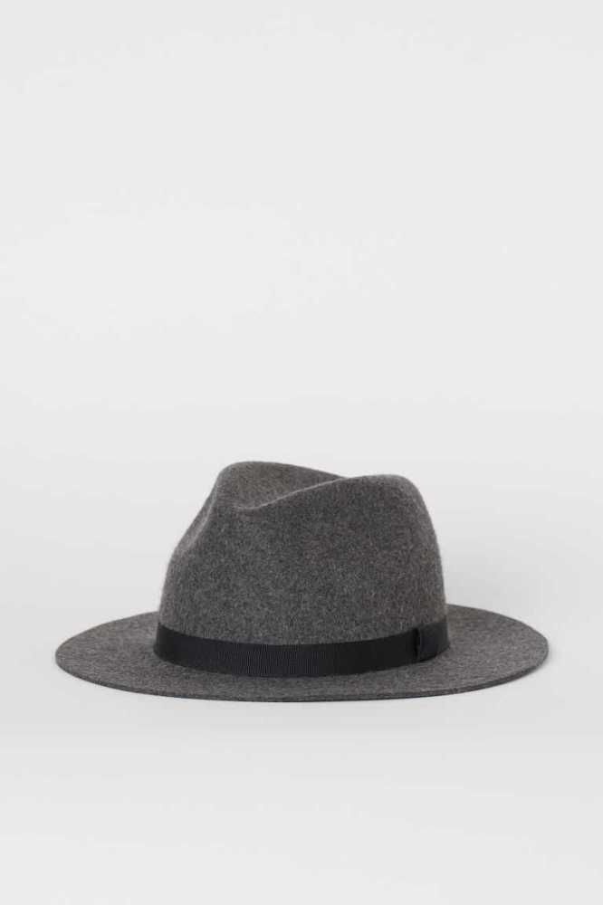 Sombreros H&M Felted Lana Hombre Negros | 047259WRH